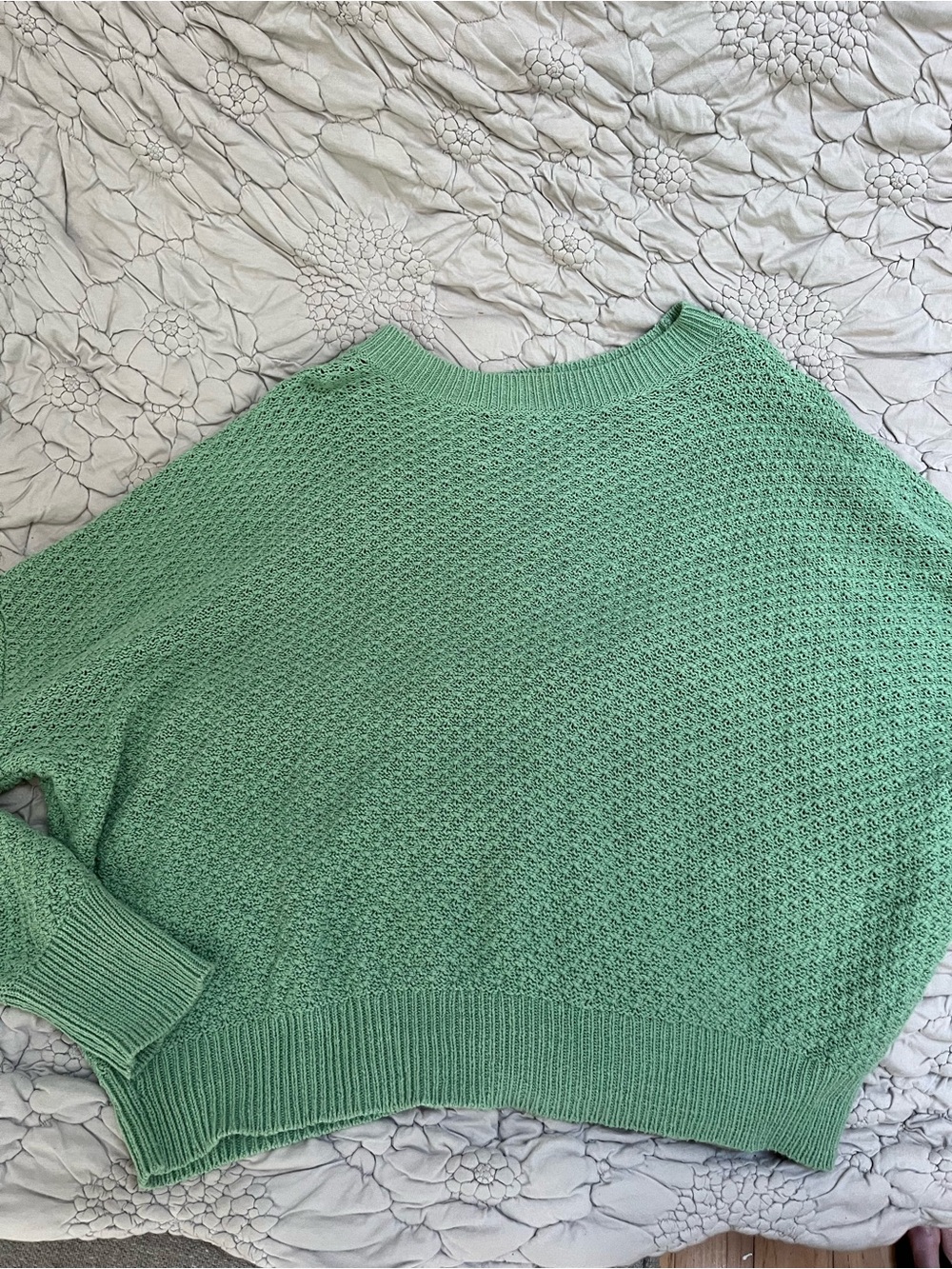 O'Neill Green Knit Scoop Neck Sweater